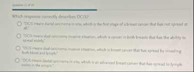 Quitians 1 1 a / 2 0 Which response correctly