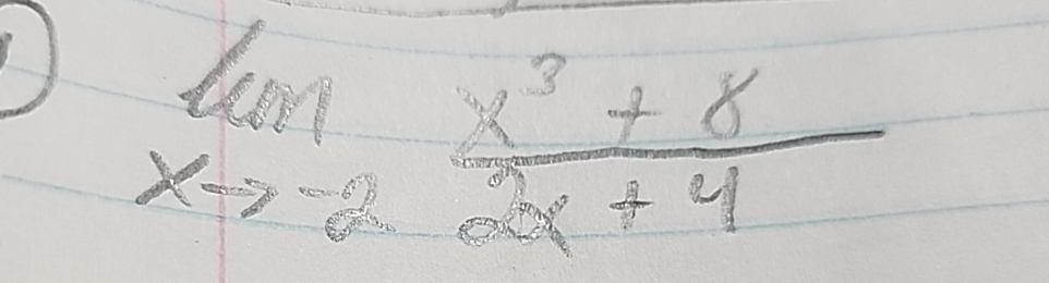 lim x - 2 x 3 + 8 2 x + 4