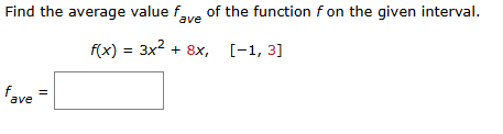 Find the average value f _ ( ave ) of the