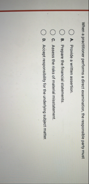 When a practitioner performs a direct