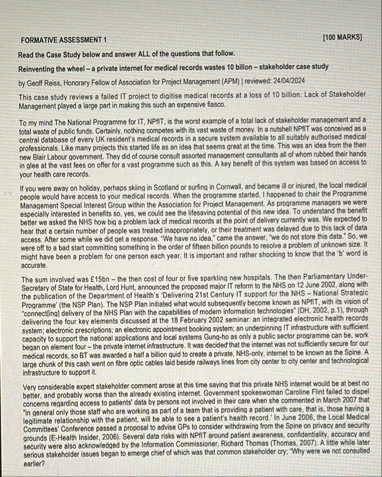 FORMATNE ASSESSMENT 1 [ 1 0 0 MARK$ ] Read the