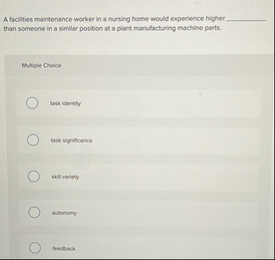 A facilities maintenance worker in a nursing home