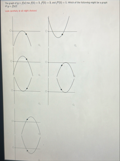 The eraph of y = f ( x ) has f ( 5 ) = 2 , f ' (