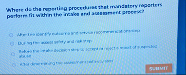 Where do the reporting procedures that mandatory