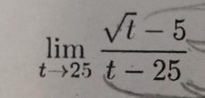 lim t 2 5 t 2 - 5 t - 2 5
