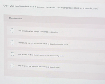 Under what condition does the IRS consider the