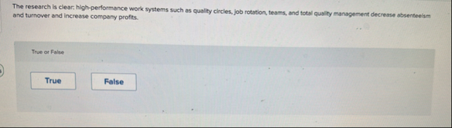 The research is clear: high - performance work