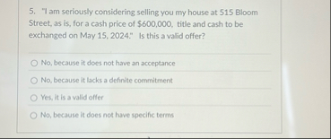 'I am seriously considering selling you my house