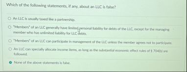 Which of the following statements, if any, about