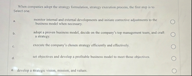 When companies adope the strategy formulation,