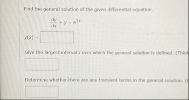 Find the general solution of the given