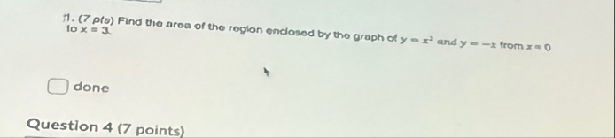 ( 7 f s ) Find the aroa of the reglon enciosod by