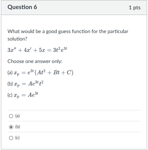 Question 6 What would b e a good guess function