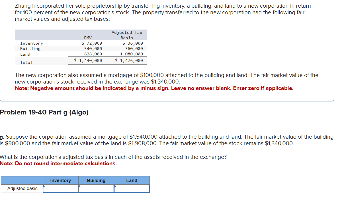 Problem 1 9 - 4 0 Part g ( A l g o ) g . Suppose