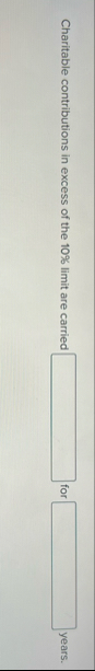 Charitable contributions in excess of the 1 0 %