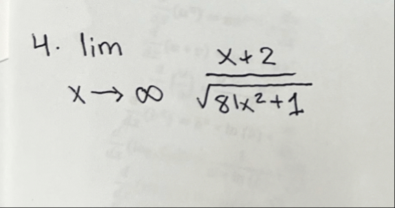 lim x x + 2 8 1 x 2 + 1 2