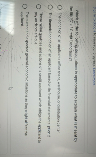 Sign in to Google to save your progress. Learn