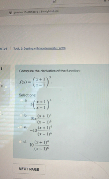 Student Dashboard | StraighterLine W _ V 4 Topic