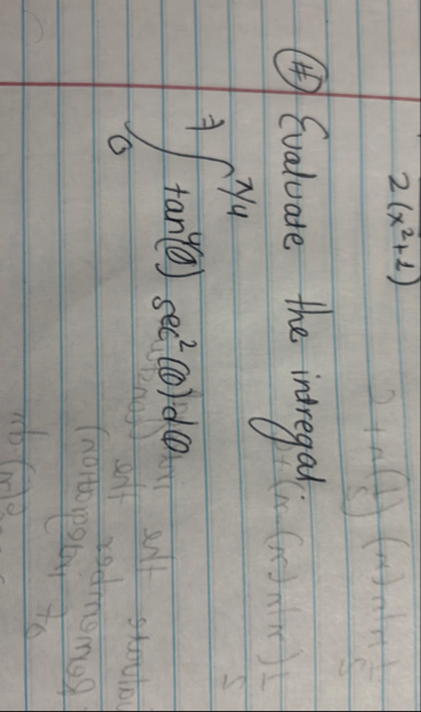 ( 4 ) Evaluate the intregat. =  style=