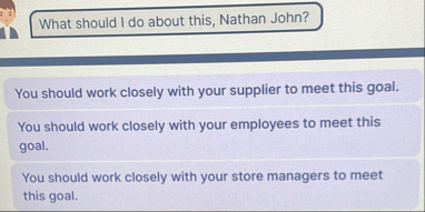 What should I do about this, Nathan John? You