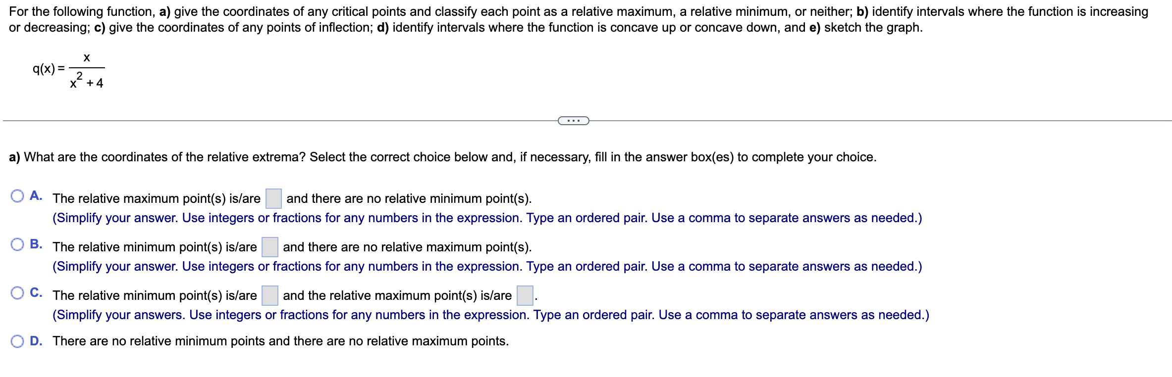For the following function, \ ( \ mathbf { a } \