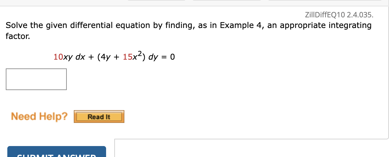 Solve the given differential equation b y
