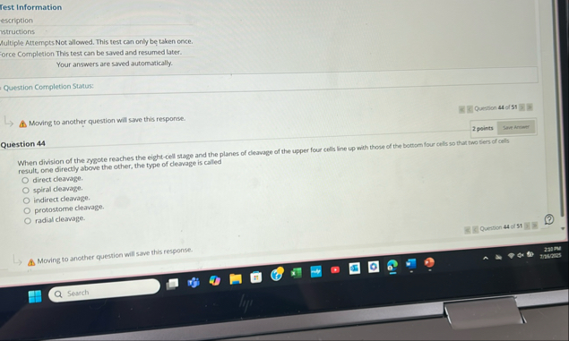 Test Information escription istructions Multiple