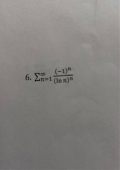 n = 1 ( - 1 ) n ( l n n ) n