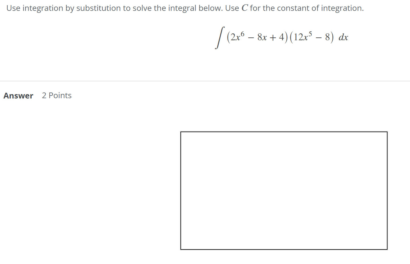 Use integration b y substitution t o solve the