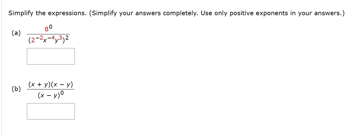 Simplify the expressions. ( S i m p l i f y your