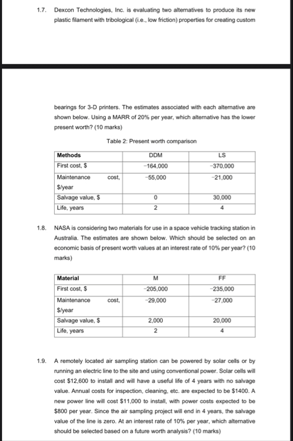 1 . 7 . Dexcon Technologies, Inc. is evaluating