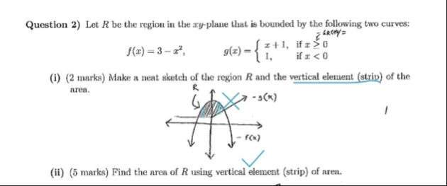 Question 2 ) Let R be the region in the x y -