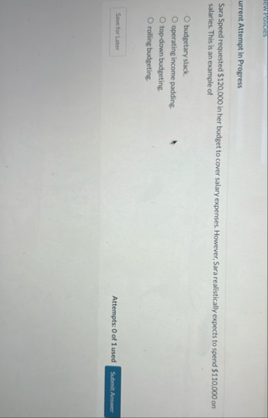 rewpolicies urrent Attempt in Progress Sara Speed