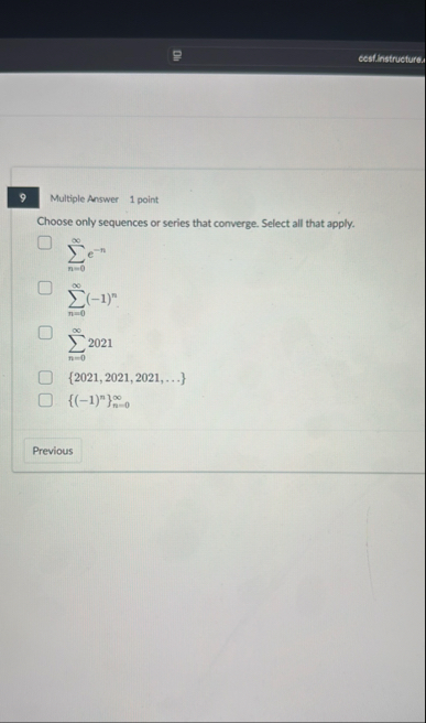 ecsilinstructure, 9 Multiple Answer 1 point