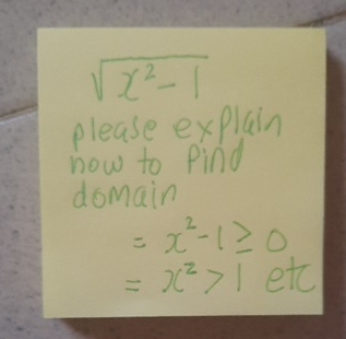 x 2 - 1 2 please explain now to find domain = x 2