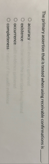 The primary assertion that is tested when using