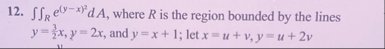 R e ( y - x ) 2 d A , where R is the region