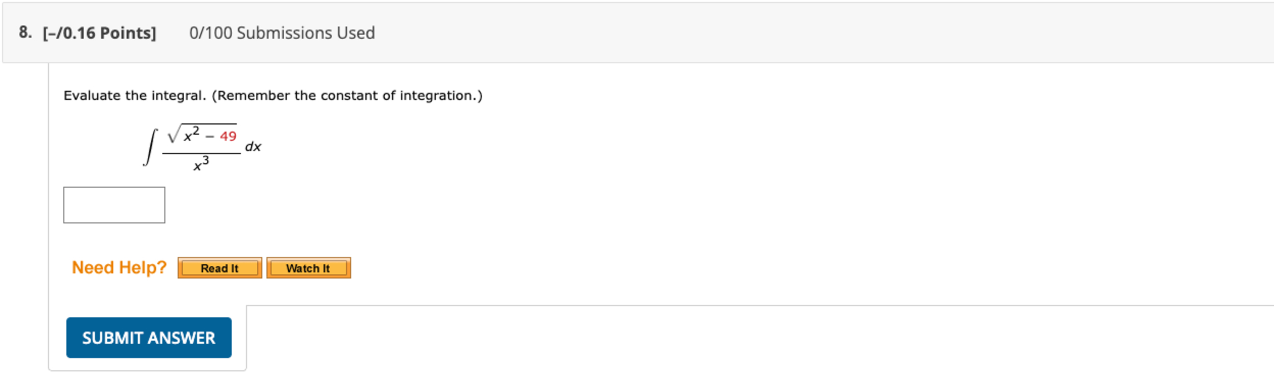 [ - 0 . 1 6 Points ] 0 1 0 0 Submissions Used