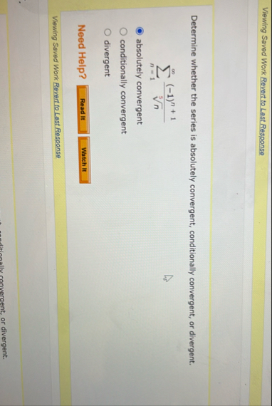 Viewing Saved Work Revert to Last Response