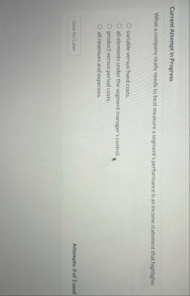 Current Attempt in Progress What a company really