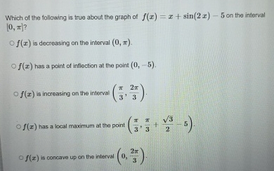 Which of the following is true about the graph of