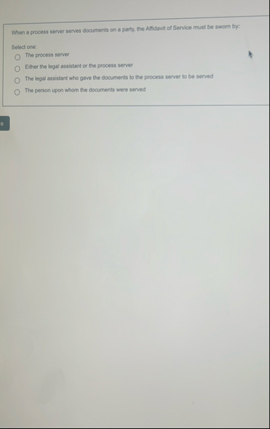 When a process server serves documents on a