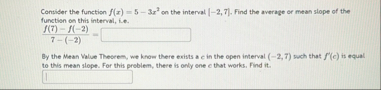 Consider the function f ( x ) = 5 - 3 x 2 on the