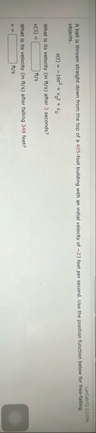 LarCalc 1 2 2 . 2 . 0 9 4 . A ball is thrown