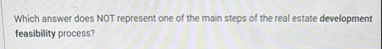 Which answer does NOT represent one of the main