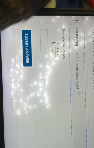 [ - / 4 Points ] 0 1 Submissions Used Evaluate