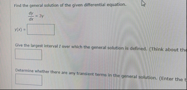 Find the general solution of the given