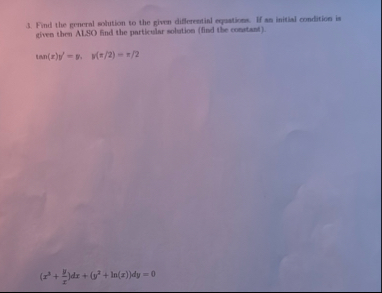 Find the grental solution to the given
