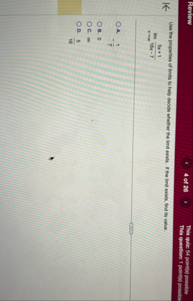 Review 4 of 2 6 This quiz: 5 4 point ( s )