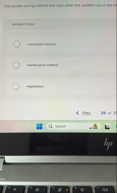 The transfer pricing method that uses either the